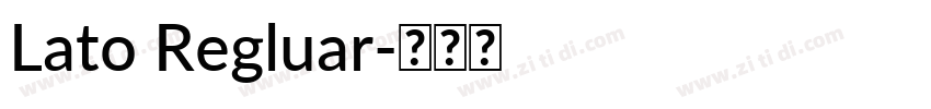 Lato Regluar字体转换